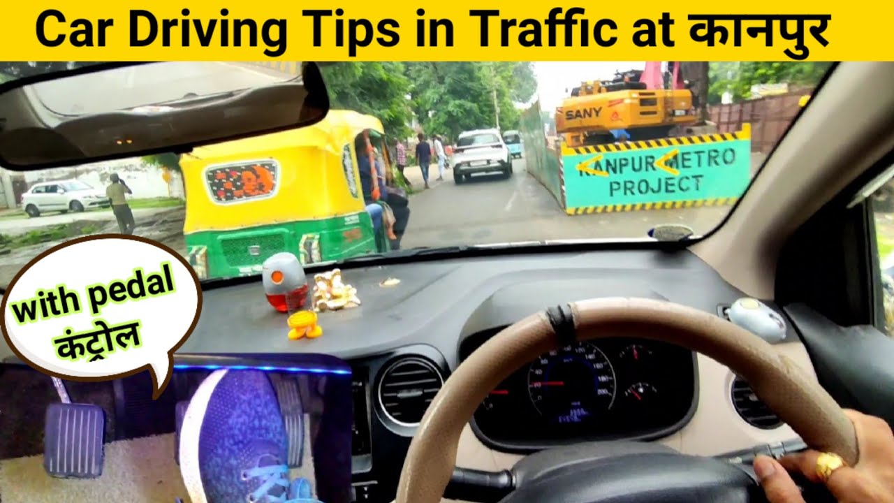 driving car in bumper to bumper traffic at kanpur Drivewithankit YouTube