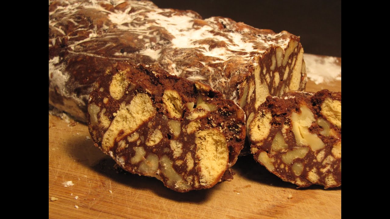 Italian Chocolate Salami Recipe Salame Di Cioccolato YouTube