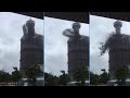 Typhoon Blows Off Scaffolding Of A High Rise Building Typhoon Blows Off Scaffolding Of A High Rise Building