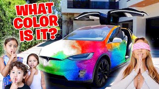 THE KIDS CHANGED THE COLOR OF THE FAMOUS PINK TESLA!!!