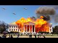 Today, the US Presidential Palace in Washington was destroyed by a Russian Yak-141 fighter jet.