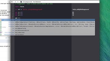 Первый запуск xcode 6 playground