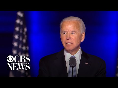 President-elect Joe Biden delivers remarks after projected victory.