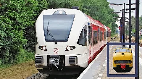 Dubbele Arriva GTW rijdt station Wehl binnen!