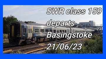 Class 159 departs Basingstoke at 18:58 for London Waterloo - 21/06/23