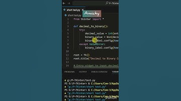 Convert Decimal to Binary Smart Way 😎😎😎😎😃 #learning #python #coding #hacker