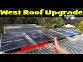 Filling up the roof with solar! West Roof max upgrade stage reached. Andy2 helps Andy1