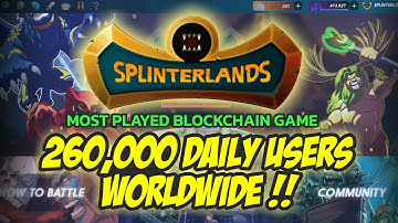 SPLINTERLANDS IS NOW THE MOST PLAYED NFT BLOCKCHAIN GAME!