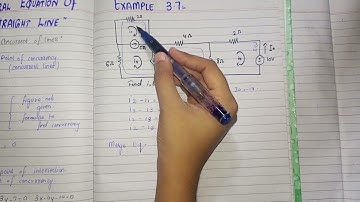 Mesh analysis with current source || Example 3.7.