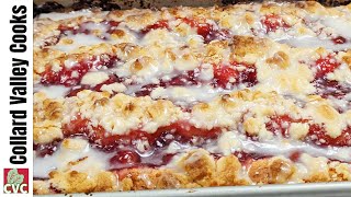 Cherry Coffee Cake  Easy Recipe  Streusel Topping  Step by Step  How to Cook Tutorial