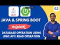 Spring Boot for Beginners in Kannada | Connect MySQL Database| Read Operation using JDBC & RowMapper