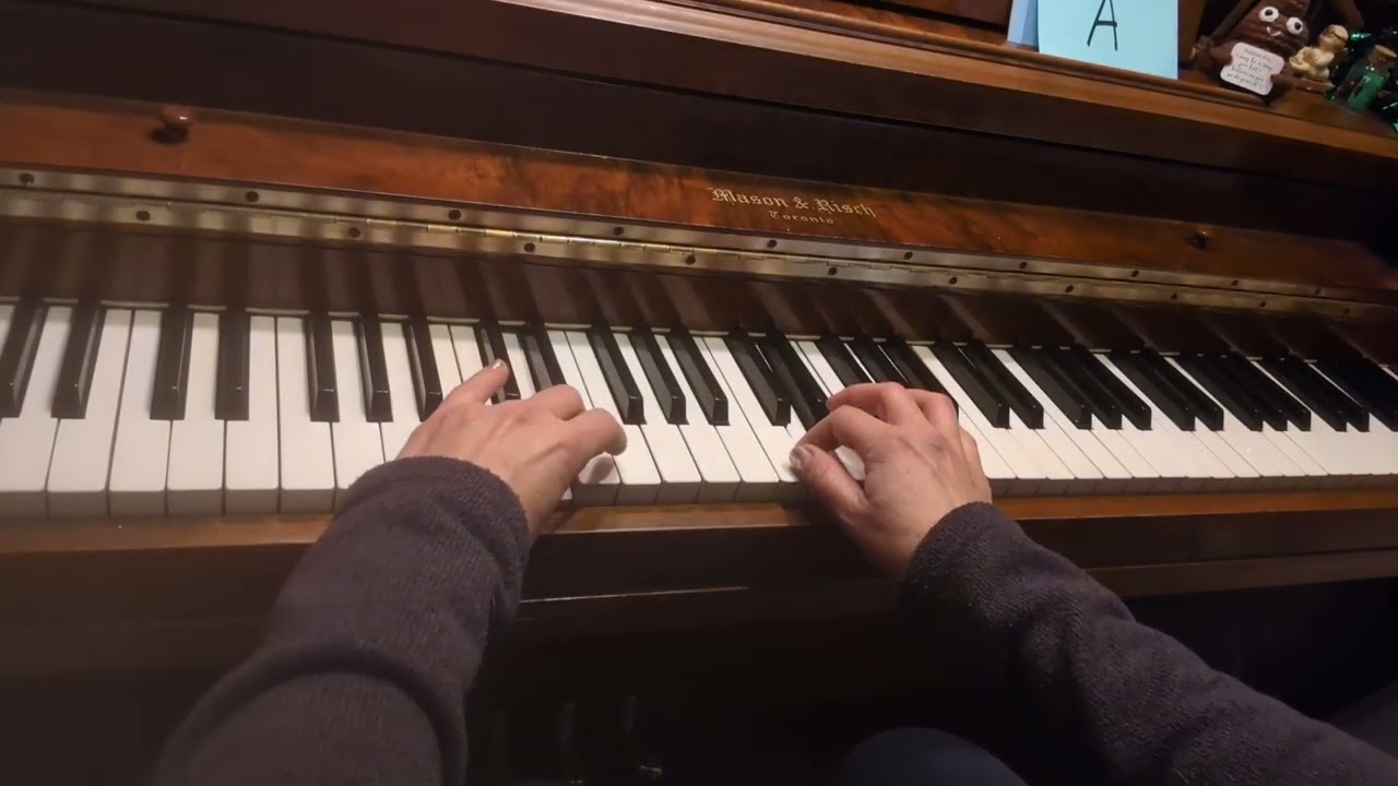 Demonstration of two octave hands together fingering for standard scales
