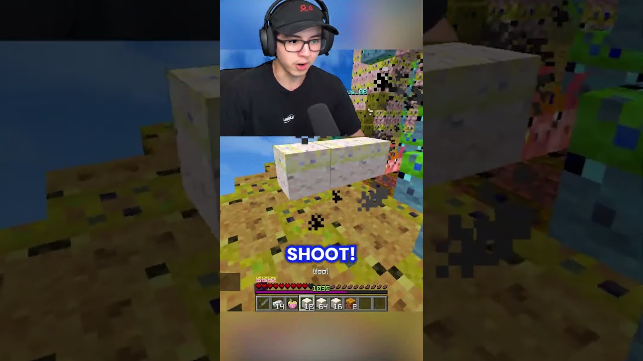 Minecraft Bedwars With The WORST Texture Pack??? #Minecraft #Shorts #Bedwars