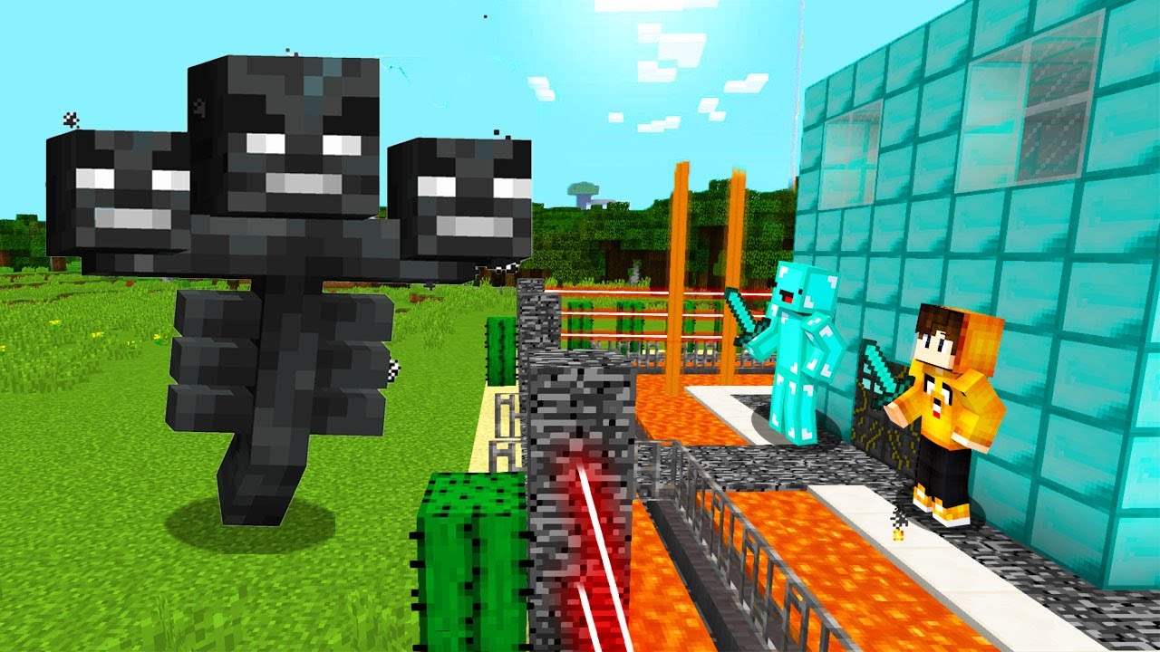 The WITHER BOSS Vs Security House Defense