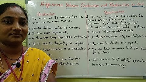 C++ || Differences between Constructor and Destructor in C++||C++ in telugu||Telugu Scit Tutorial