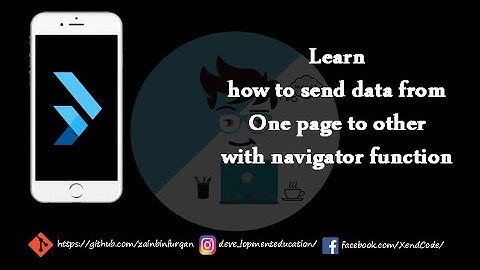 Learn how to send data from screen to screen with navigator function in Flutter App Hindi\Urdu