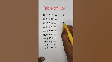 Table of 129