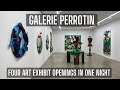 Four art exhibit openings in one night at galerie perrotin in nyc
