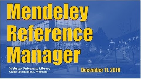 Mendeley Reference Manager