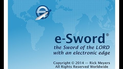 E-sword tutorial PC version: bibles/dictionaries