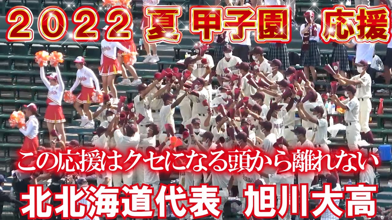 この応援はクセになる頭から離れない【2022夏　高校野球　甲子園応援】旭川大高　応援　「仁義なき戦い」　得点曲は「Road of ごくせん」