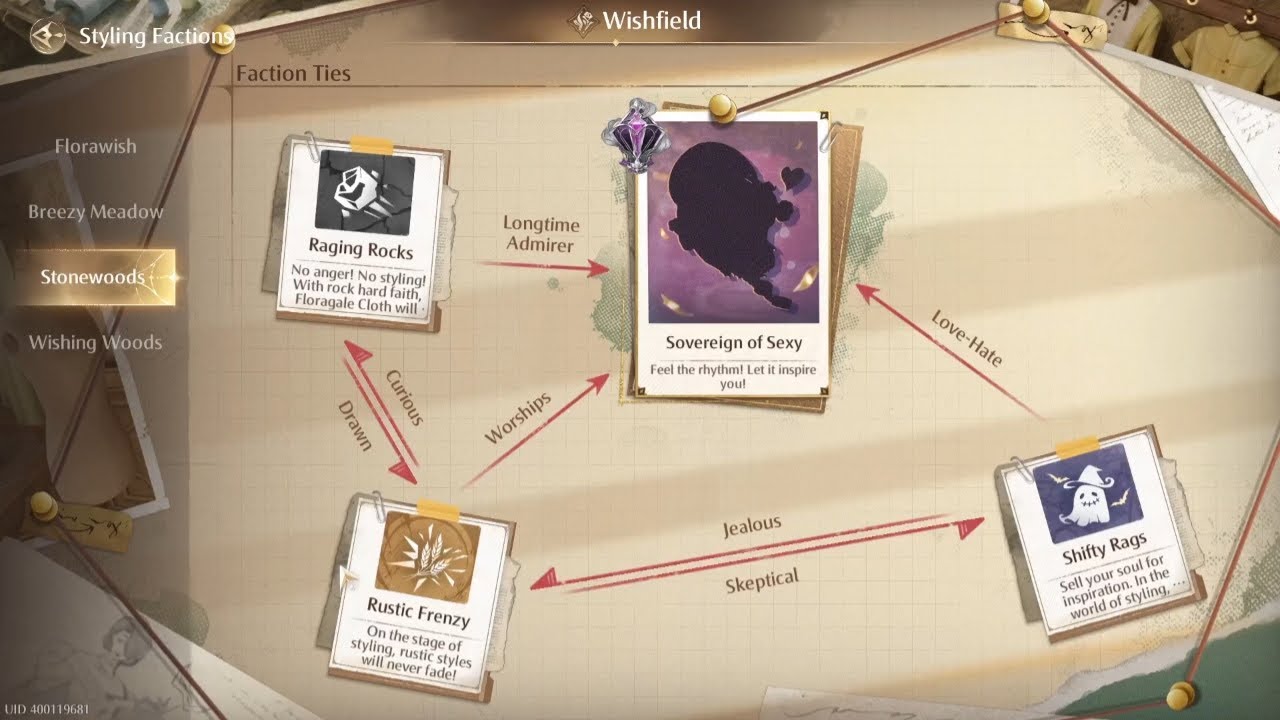 Infinity Nikki Styling Factions Stonewoods Sovereign of Sexy Vine of Dream