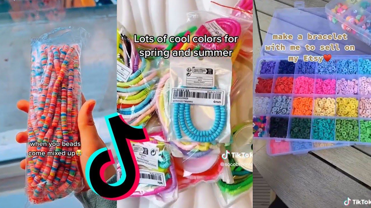 📿 Clay Bead Bracelet Making 💰 Small Business TikTok Compilation