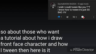 How I draw front face character and how I tween | gacha life | (tutorial)