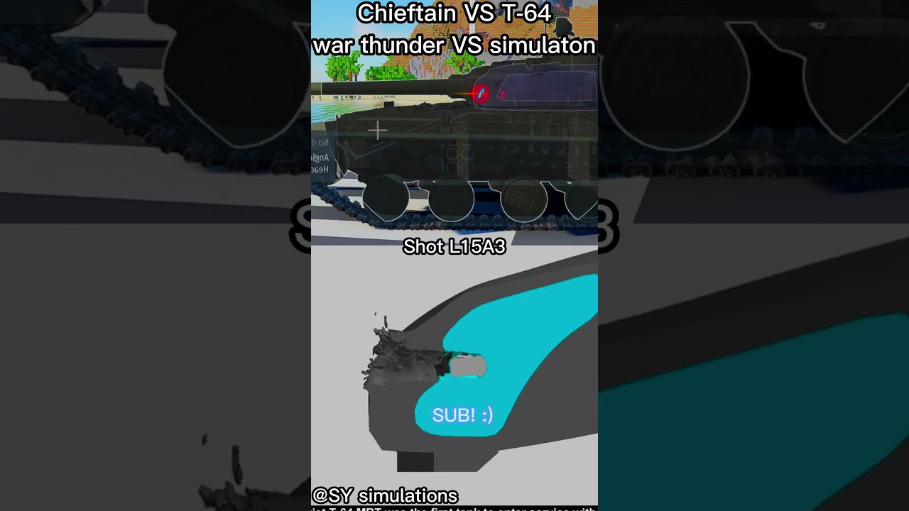 Chieftain VS T-64 war thunder VS simulation