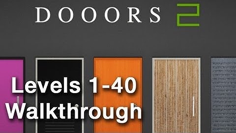 Dooors 2 Levels 1-40 Walkthrough
