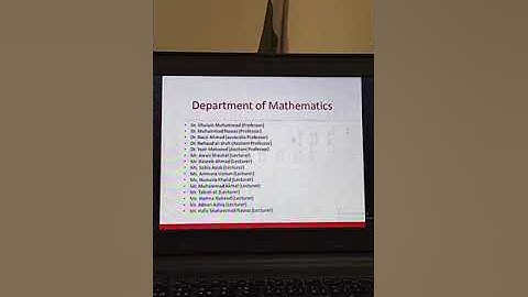 Orientation MPhil Mathematics Department.