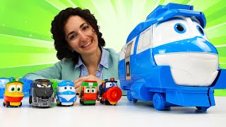 Video e giochi educativi per bambini. Robot Trains ed il piccolo autobus Tayo
