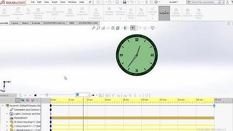 Clock motion in SOLIDWORKS