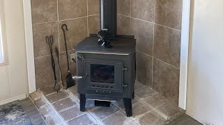 Wood stove installed in mobile home..