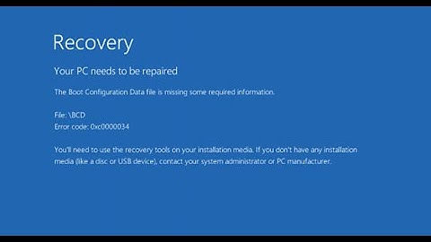 How To Fix Windows Failed To Start "Missing boot Configuration Data"
