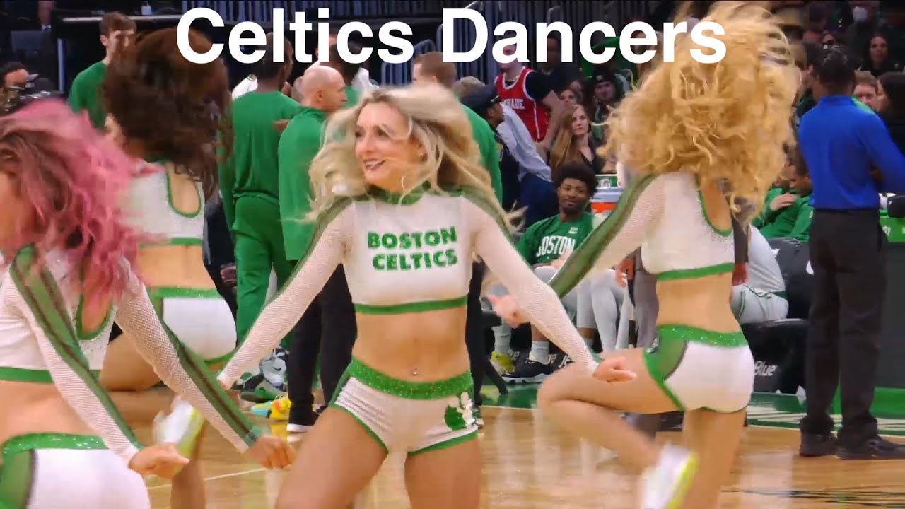 The Boston Celtics dancers perform before a game against the New