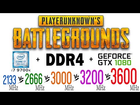 PlayerUnknowns Battlegrounds (PUBG) on DDR4 2133 MHz, 2666 MHz, 3000 MHz, 3200 MHz, 3600 MHz