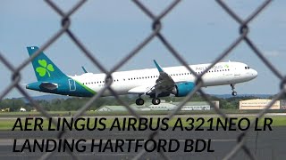 Aer Lingus Airbus A321Lr Ei-Lra Landing At Bdlkbdl Bradley Intl Rwy 15