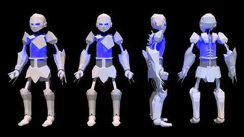 modelling a robot in blender: timelapse (100x speed)_End Product