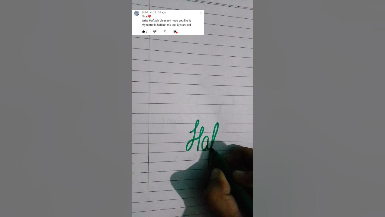 Hafizah name Calligraphy 🥰 comment your name 📛calligraphy trending 