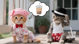 Adorable Ginger Didnt Get To Drink The Bubble Milk Tea Before It Was Gone