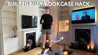LIVING ROOM BOOKCASE MAKEOVER | IKEA BILLY BOOKCASE HACK | PART 1