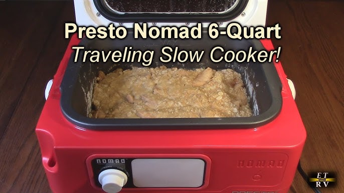 Presto Nomad 6-Quart Traveling Slow Cooker, Red
