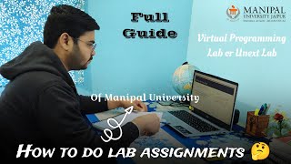 How to access Manipal University Virtual Programming lab 🤔 | Manipal Unext Lab | Manipal
