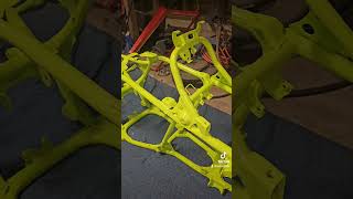 Banshee frame done in #ChartreuseSherbert #powdercoating