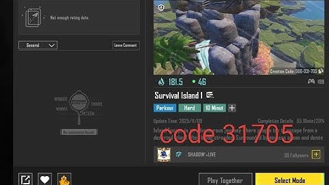 Bgmi wow Parkour map code 31705 | survival Island 1 | #bgmilive #bgmi #pubg  #pubgmobile 