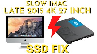 iMac 27" Late 2015 A1419 4K - SLOW Fusion hard drive replacement with new internal SSD, MUCH FASTER!