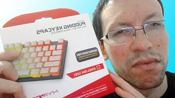 Hyperx pudding keycaps white unboxing