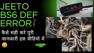mahindra jeeto bs6 def dosing error how to correct it