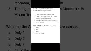World Geography MCQs (71)